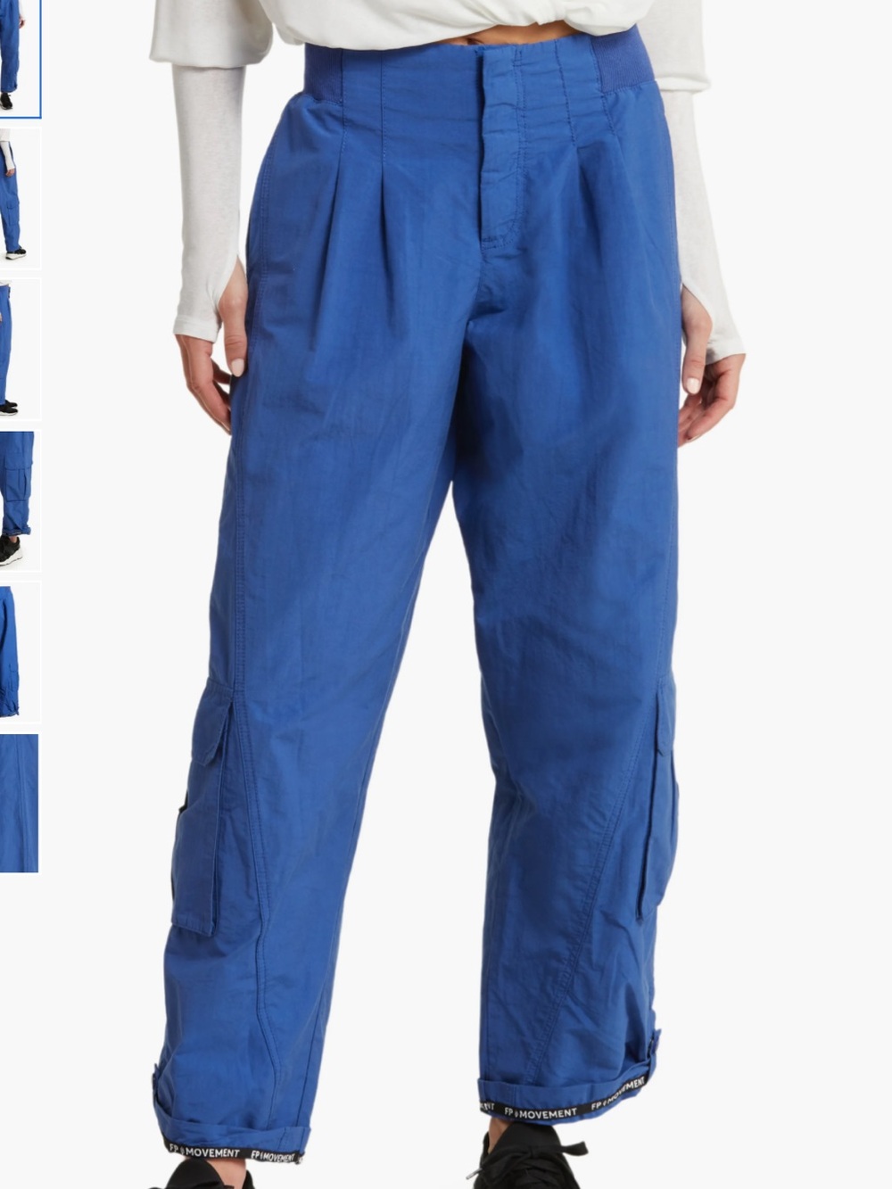 NWT FP Movement Large Mesmerize Me Caro Pants Blue High Rise Free People